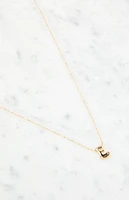 LA Hearts E Initial 14K Gold Plated Necklace
