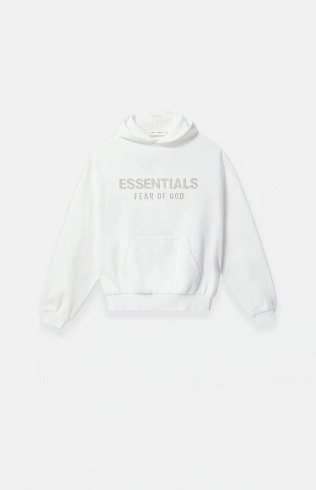 Fear of God Essentials Kids Cloud White Fleece Hoodie