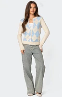 Edikted Maybelle Argyle Cardigan
