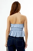 Your Favorite Striped Halter Balloon Top