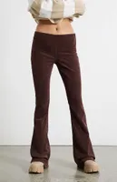 Brown Corduroy Low Rise Flare Pants