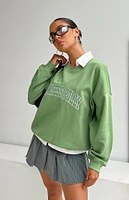 Princess Polly Green Crew Neck Sweatshirt