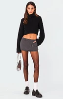 Edikted Oversized Turtle Neck Cropped Sweater