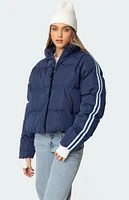 Edikted Sherry Side Striped Puffer Jacket