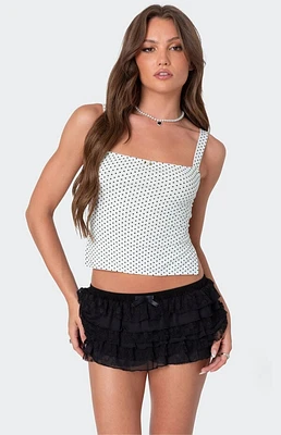 Edikted Kaia Polka Dot Tie Back Top