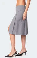 Edikted Ethel Side Slit Pleated Mini Skirt