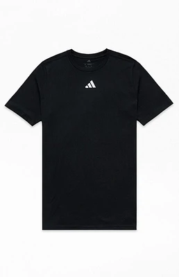 adidas Kids Embroidered Black Logo T-Shirt