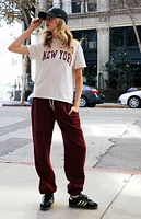 John Galt Burgundy Rosa Sweatpants