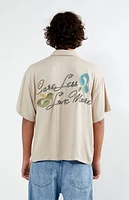 Pacsun Care Less Embroidered Tencel Camp Shirt