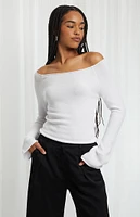 Beverly & Beck Off-The-Shoulder Flare Sweater