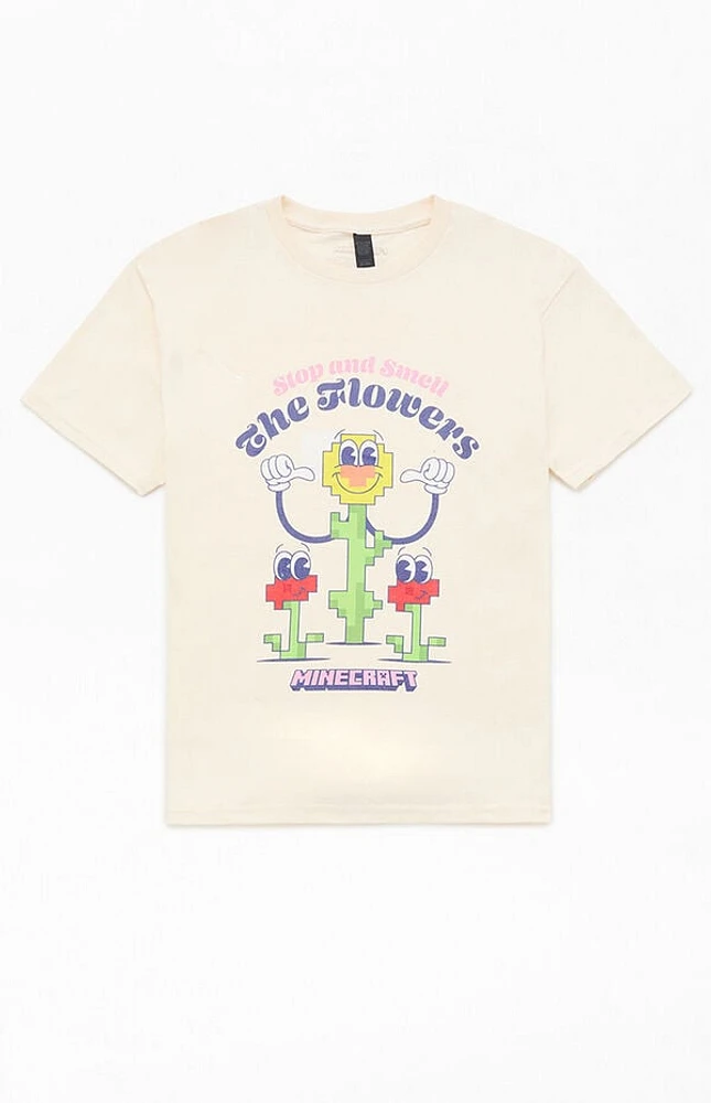 Kids Minecraft Flowers T-Shirt