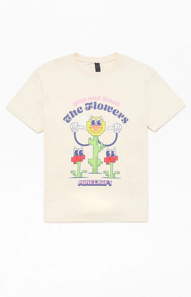 Kids Minecraft Flowers T-Shirt