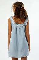 Your Favorite Striped Tie Front Mini Dress