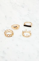 LA Hearts 4 Pack Drippy Rings