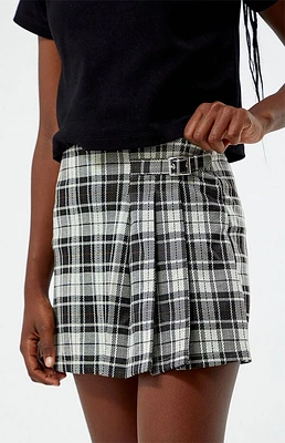 Pacsun Kids Plaid Buckle Mini Skort