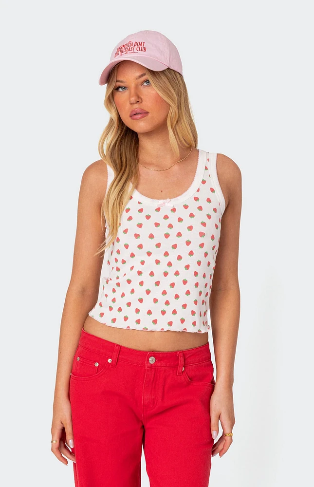 Edikted Berry Cool Printed Tank Top