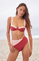 Cupshe Escaping Colorblock Underwire Bralette Bikini Top