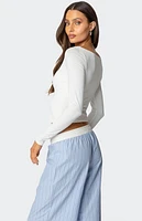Edikted Millicent Wide Scoop Neck Top