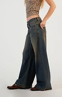 Pacsun Sloane Low Rise Ultra Baggy Jeans Dark Indigo Tinted