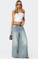 Edikted Litsa Ruffled Linen Look Corset