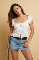 Beverly and Beck Iris Lace Trim Top