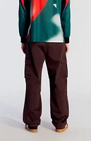 PacSun Stretch Brody Brown Cotton Baggy Cargo Pants