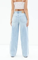 PacSun Jessie Light Indigo High Waisted Baggy Jeans