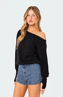 Edikted Off Shoulder Oversized Sweater