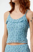 Daisy Street Bubble Lace Ruffle Tank Top