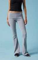PAC 1980 Active Fold-Over Waistband Flare Yoga Pants