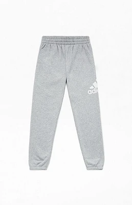 adidas Kids Essential Heather Grey Fleece Jogger Sweatpants