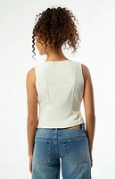 LA Hearts Button Up Linen Vest