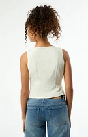 LA Hearts Button Up Linen Vest