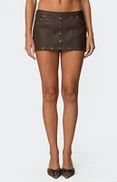 Edikted Stormi Faux Leather Mini Skort