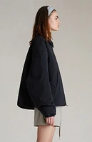 Fear of God Essentials Women's Jet Black Filled Bomber Jacket