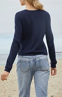 John Galt Navy Pocket Cardigan