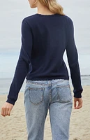 John Galt Navy Pocket Cardigan