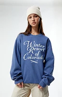 Golden Hour Winter Resort Of Colorado Crew Neck Sweatshirt