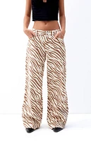 Pacsun Casey Zebra Print Low Rise Baggy Jeans