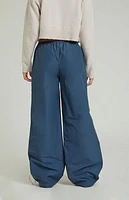 Pacsun Navy Wide Leg Track Pants