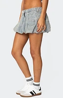 Edikted Jodi Denim Bubble Mini Skirt