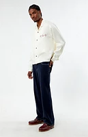 Pacsun Graphic Long Sleeve Cropped Camp Shirt
