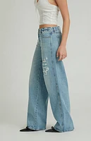 Pacsun Casey Indigo Ripped Low Rise Baggy Jeans