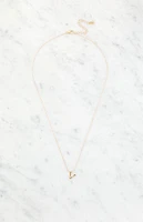 LA Hearts V Initial 14K Gold Plated Necklace