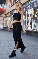 John Galt Black Mesh Tank Top