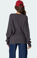 Edikted Francine Oversized V Neck Cardigan