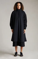 Fear of God Essentials Women's Jet Black Nylon Fleece Mock Neck Sweater Dress