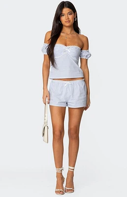 Edikted Taryn Striped Shorts