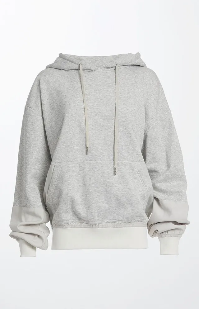 John Galt Heather Grey New York Oversized Hoodie