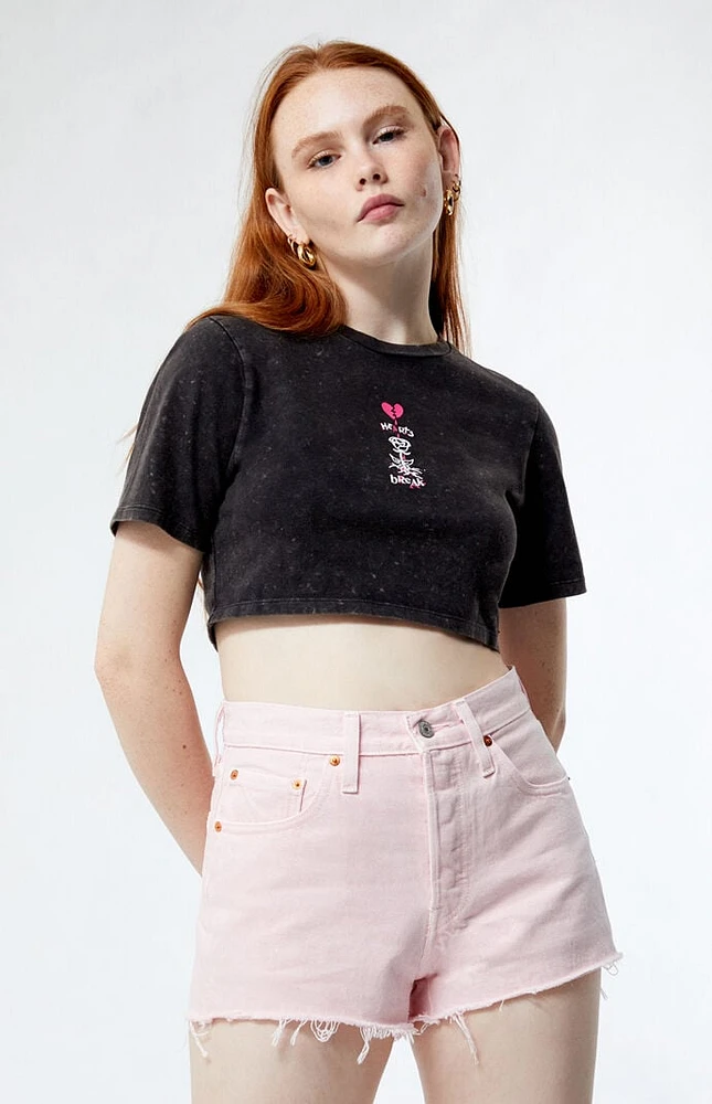 Levi's 501 Original Fit Dusty Pink High Waisted Denim Shorts